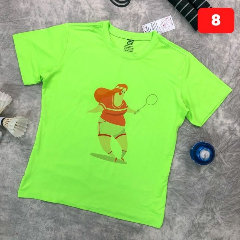 Áo Cầu Lông Training Xanh 8