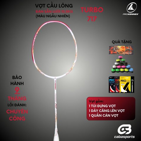 Vợt cầu lông Prokennex Turbo 717 tặng túi đựng và quấn cán vợt chính hãng