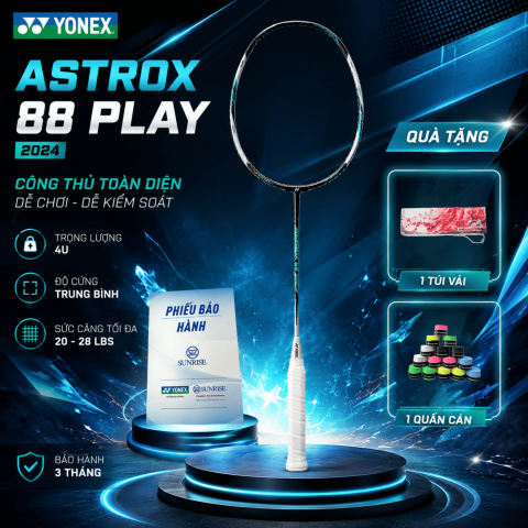 Vợt cầu lông Yonex Astrox 88 Play chính hãng tặng kèm quấn cán Vợt cầu lông Yonex Astrox 88 Play chính hãng tặng kèm quấn cán