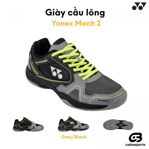 giay cau long yonex mach 2 black