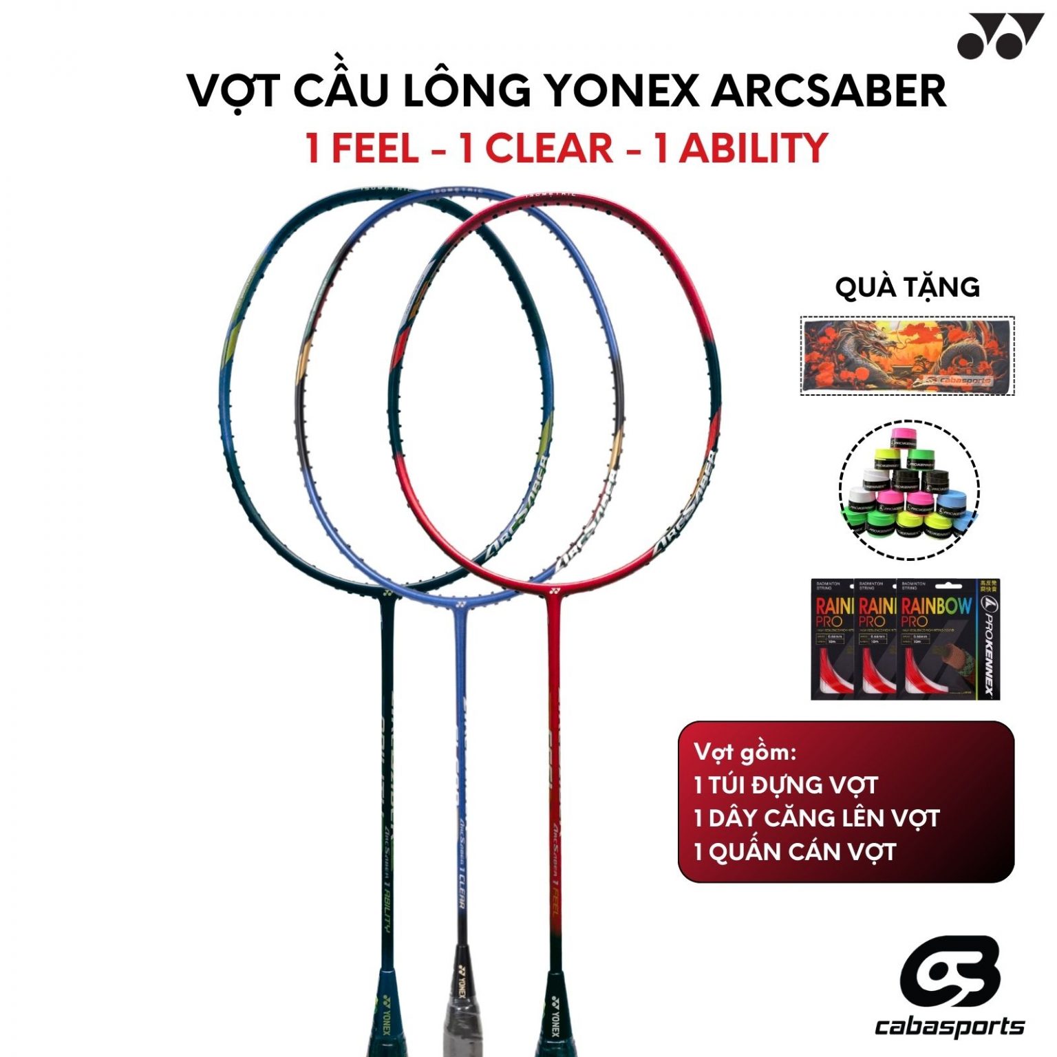 Vợt Cầu Lông Yonex Arcsaber 1 Ability, Arcsaber 1 Fell, Arcsaber 1 ...