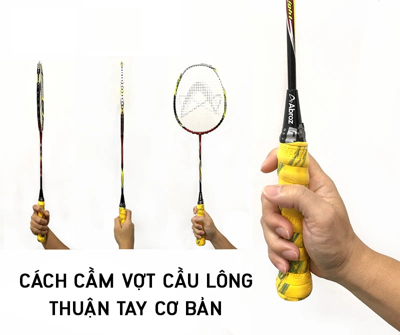 cach cam vot thuan tay