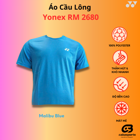 ao cau long yonex rm 2680 blue
