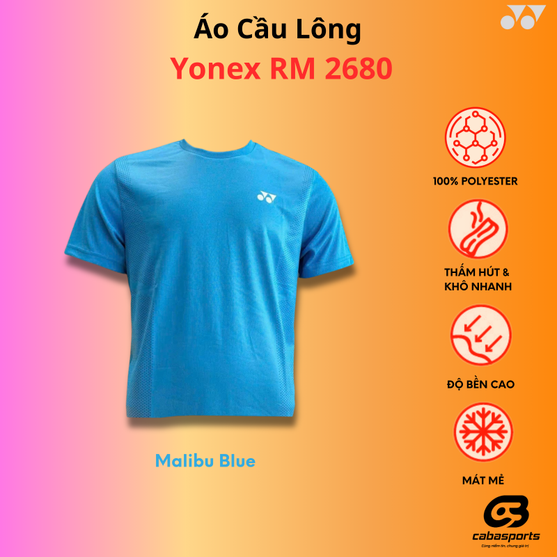 ao cau long yonex rm 2680 blue