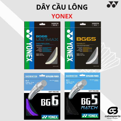 Dây cước cầu lông yonex BG 5,yonex BG 6, yonex BG 65, yonex BG 66 Ultimax( màu ngẫu nhiên)