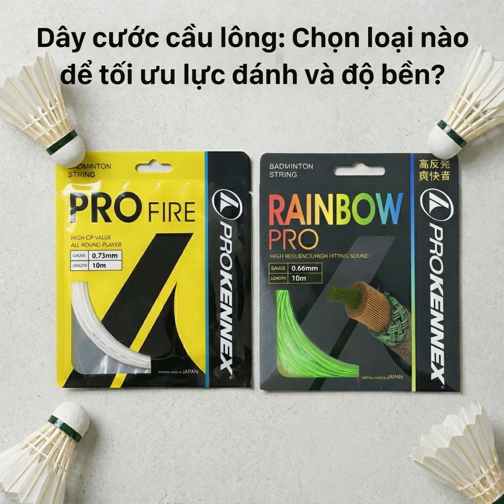 D&acirc;y cước cầu l&ocirc;ng: Chọn loại n&agrave;o để tối ưu lực đ&aacute;nh v&agrave; độ bền?