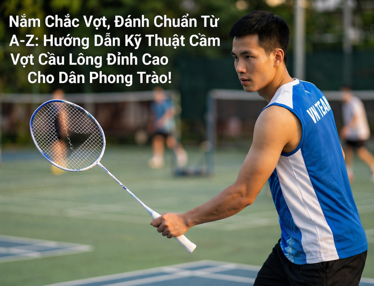 Nắm Chắc Vợt, Đ&aacute;nh Chuẩn Từ A-Z: Hướng Dẫn Kỹ Thuật Cầm Vợt Cầu L&ocirc;ng Đỉnh Cao Cho D&acirc;n Phong Tr&agrave;o!