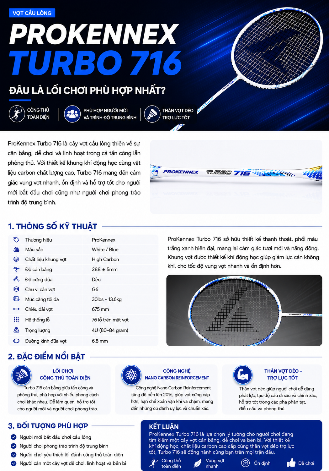 Prokennex Turbo 716: Đ&acirc;u L&agrave; Lối Chơi Ph&ugrave; Hợp Nhất? Ph&acirc;n T&iacute;ch Chuy&ecirc;n S&acirc;u Từ Chuy&ecirc;n Gia Cầu L&ocirc;ng
