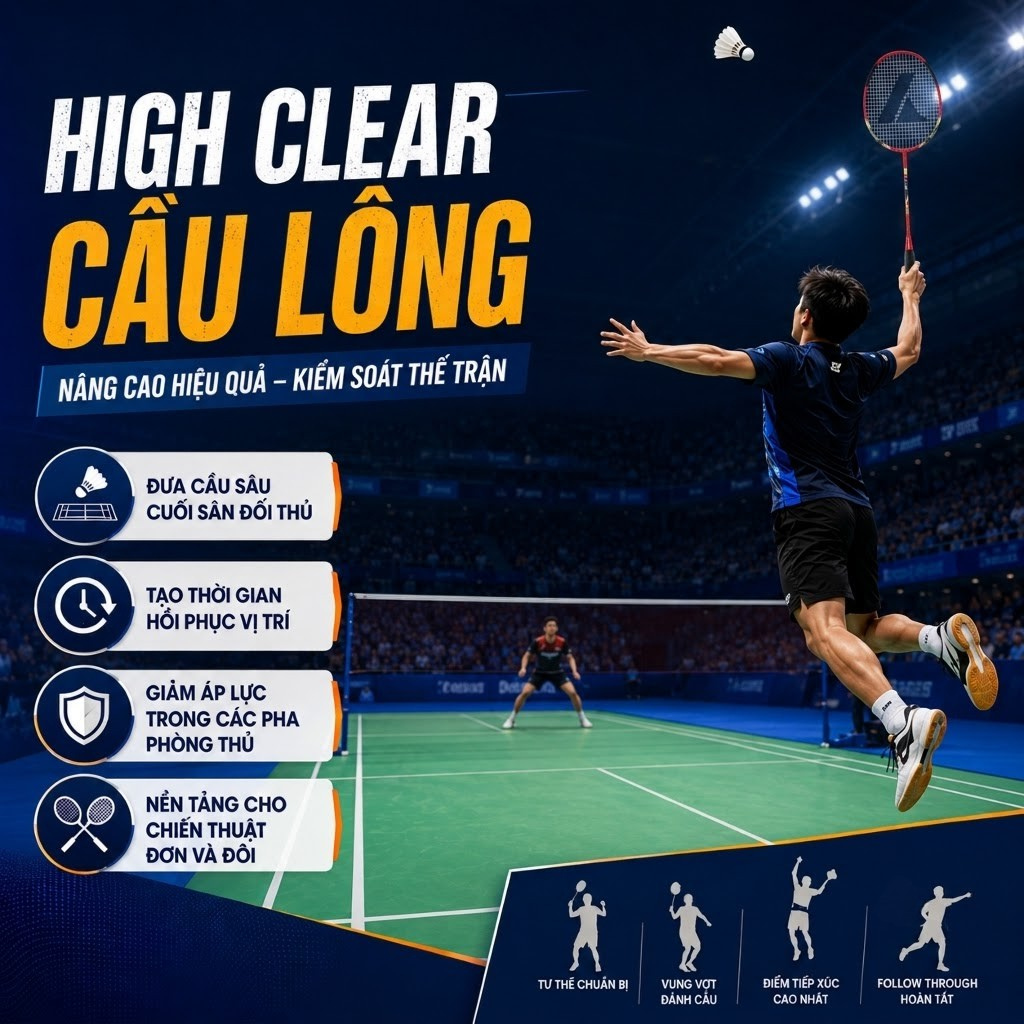 High Clear Cầu Lông: 3 Kỹ Thuật Nâng Cao Hiệu Quả 2026 1 High Clear Cầu Lông: 3 Kỹ Thuật Nâng Cao Hiệu Quả 2026