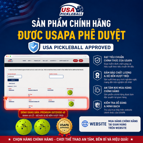 bong pickleball PREMIUM duoc usa phe duyet 1