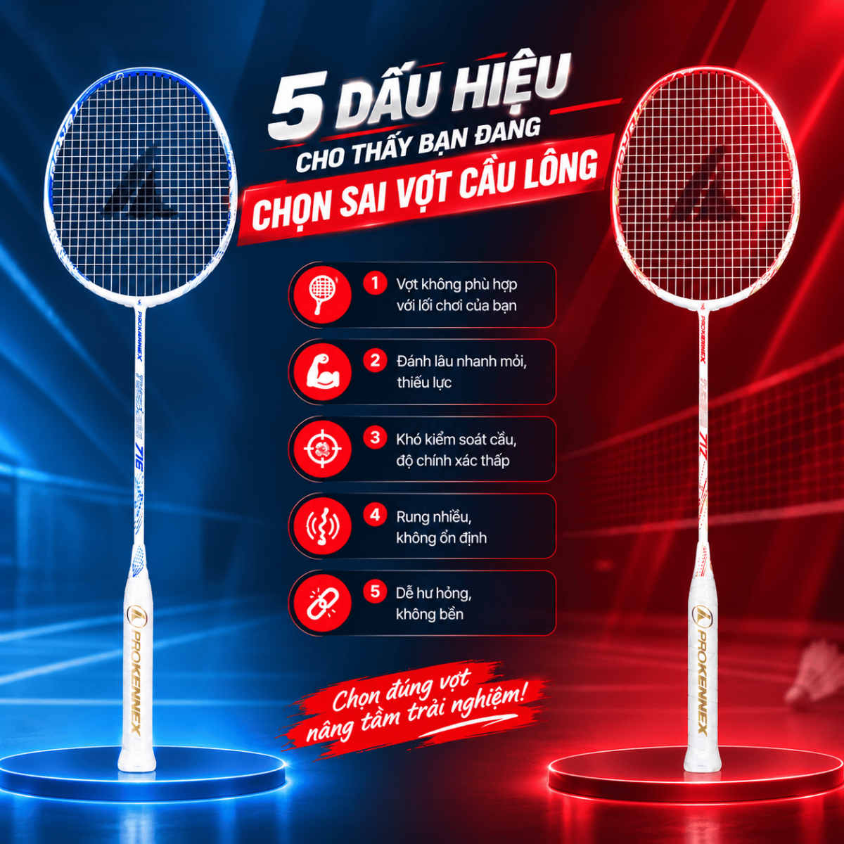 5 Dấu Hiệu Cho Thấy Bạn Đang Chọn Sai Vợt Cầu Lông